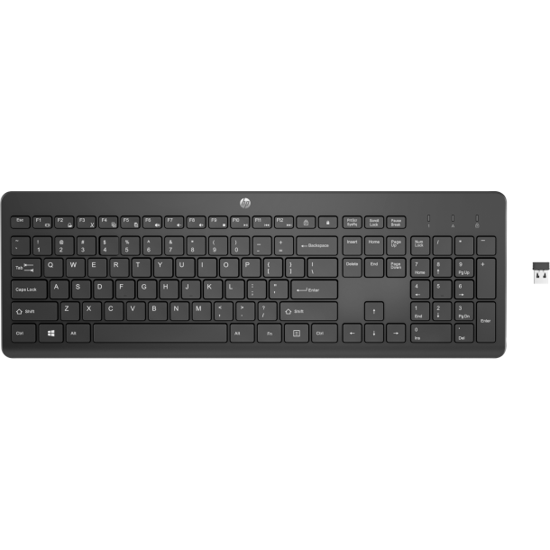 HP 230 Wireless Keyboard, Black - Nordic (Consumer)