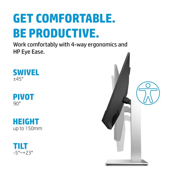 24'' HP Monitor E24m FHD USB-C dock. Conf. Monitor, Black/Si