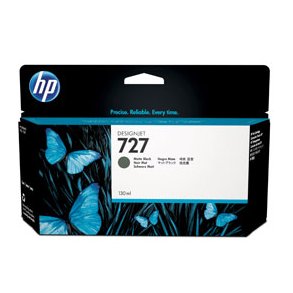 HP 727 Matte black ink cartridge, 130 ml.