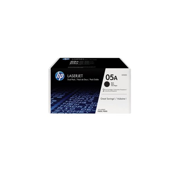 LaserJet 05A black 2-pack toner