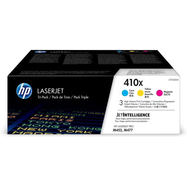 Color LaserJet 410X 3-pack Cyan/Magenta/Yellow Toner