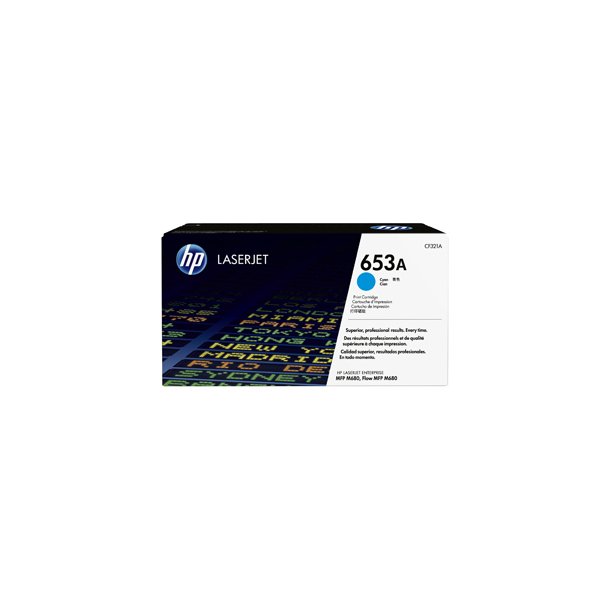 Color laserjet 653A cyan toner cartridge