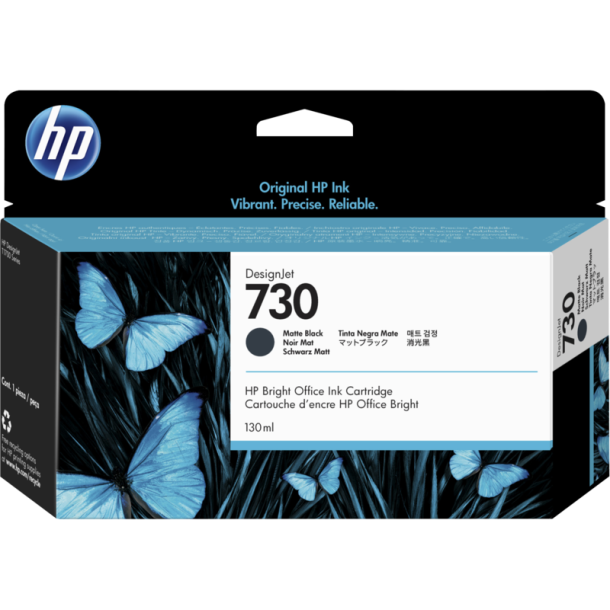 HP HP 730 130 ml. Matte Black DesignJet Ink Cartridge