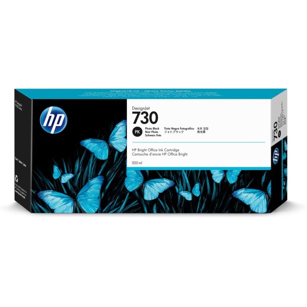 HP HP 730 300 ml. Photo Black DesignJet Ink Cartridge
