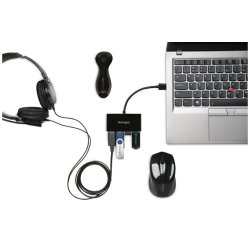 Kensington UH4000 USB 3.0 4-Port Hub, Black