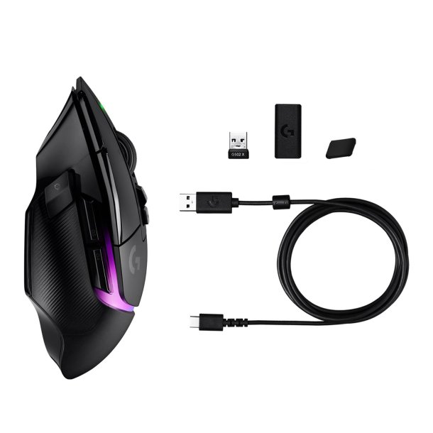 G502 X Plus Wireless Gaming Mouse, Black/Premium