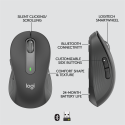 Logitech Signature M650 Wireless Mouse, Graphite