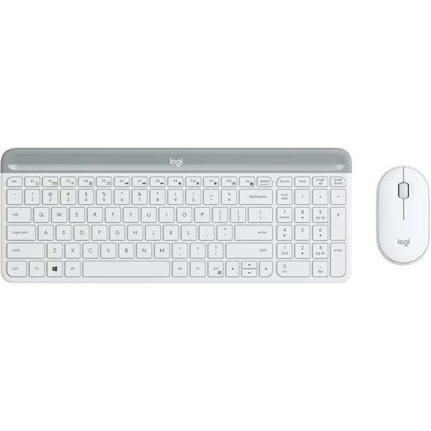 MK470 Slim Wireless Desktop Set, Offwhite (Nordic)