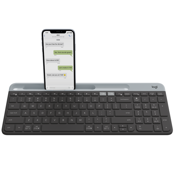 K580 Slim Multi-Device Wireless Keyboard, Graphite (Nordic)