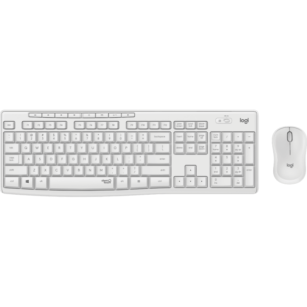 MK295 Silent Wireless Combo Desktop set, Off White (Nordic)