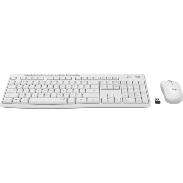 MK295 Silent Wireless Combo Desktop set, Off White (Nordic)