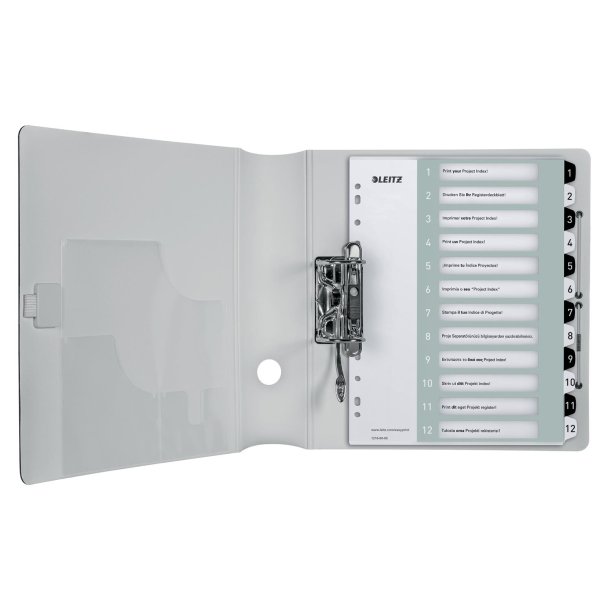 Register printbar PP A4+ 1-12 hvid/sort