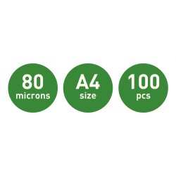 Lamineringslomme forhullet 80my A4 (100)