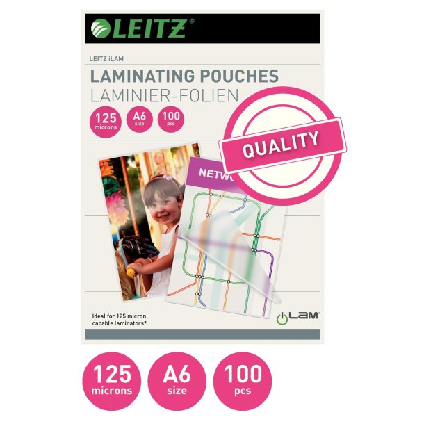 Lamineringslomme glans 125my A6 (100)