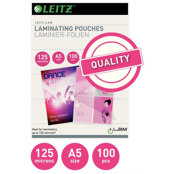 Lamineringslomme glans 125my A5 (100)