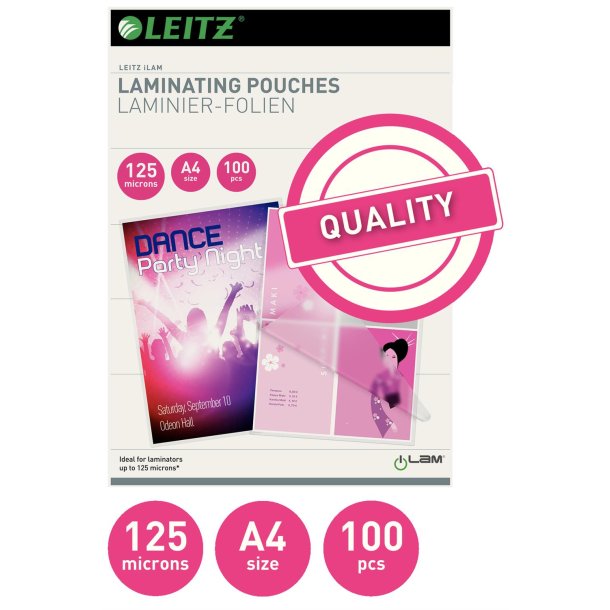 Lamineringslomme glans 125my A4 (100)