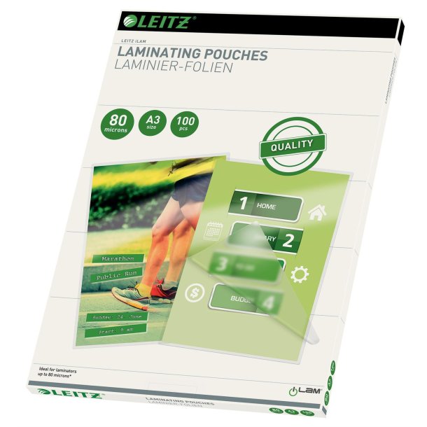 Lamineringslomme glans 80my A3 (100)