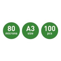 Lamineringslomme glans 80my A3 (100)