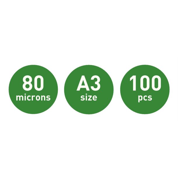 Lamineringslomme glans 80my A3 (100)