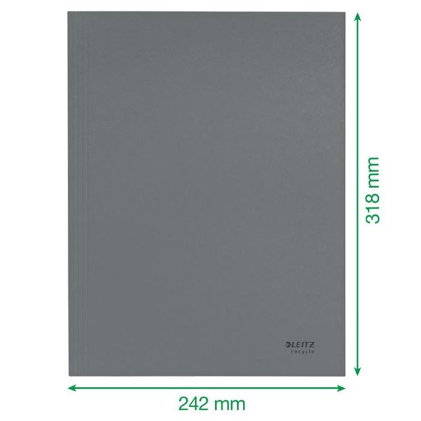 3-klap mappe recycle karton A4 rd