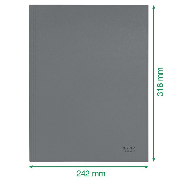 3-klap mappe recycle karton A4 grn