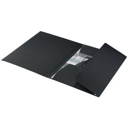 3-klap mappe recycle karton A4 sort