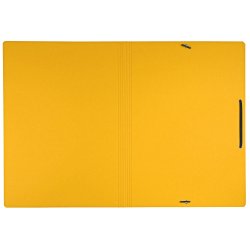 Elastikmappe recycle karton A4 gul