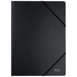 Elastikmappe recycle karton A4 sort