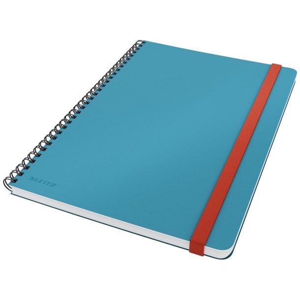 Notesblok Cosy spiral L linj 80 ark 100g bl