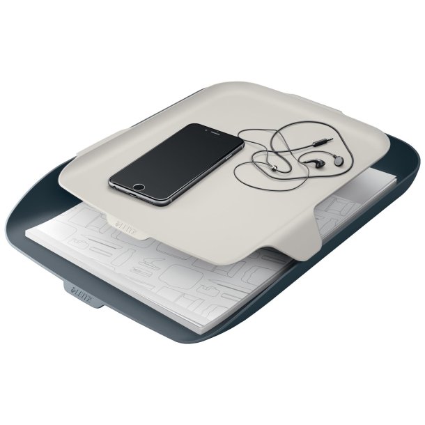 Letter Tray+Organizer Cosy velvet grey