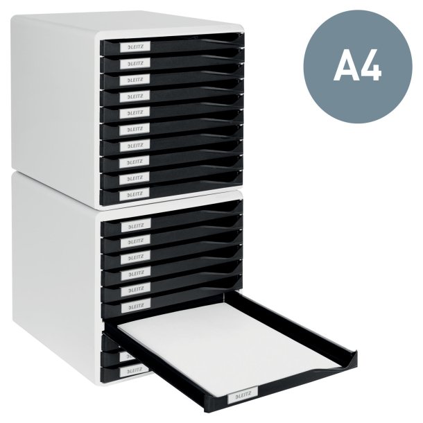 Skuffekabinet 10 skuffer A4 sort