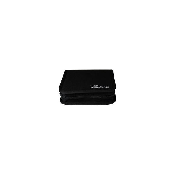 MediaRange Media storage wallet for 24 discs, Black