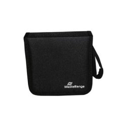 MediaRange Media storage wallet for 24 discs, Black