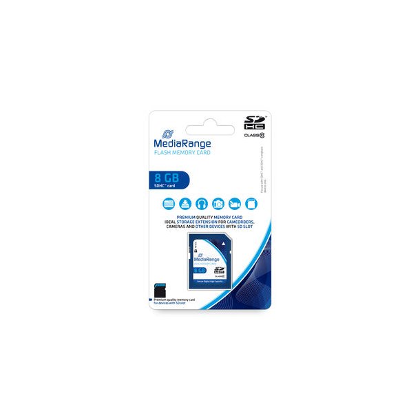 MediaRange SDHC memory card, Class 10, 8GB