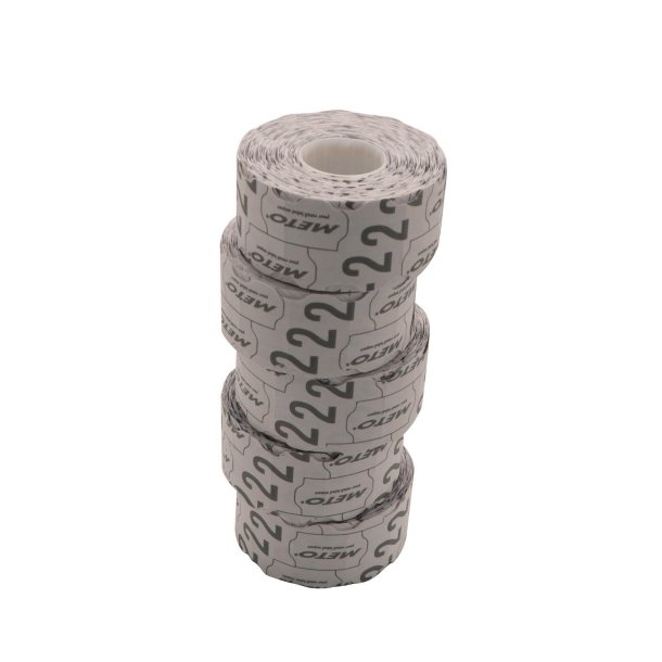 Meto etiket perm 26x16 hvid (36rl/1200)