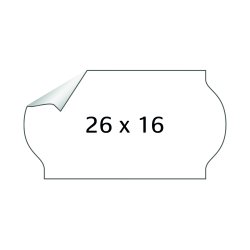 Meto etiket aftag 26x16 hvid (36rl/1200)
