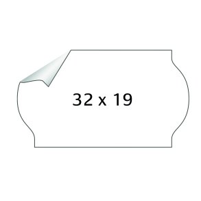 Meto etiket aftag 32x19 hvid (5rl/1000)