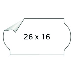 Meto etiket aftag 26x16 hvid (6rl/1200)