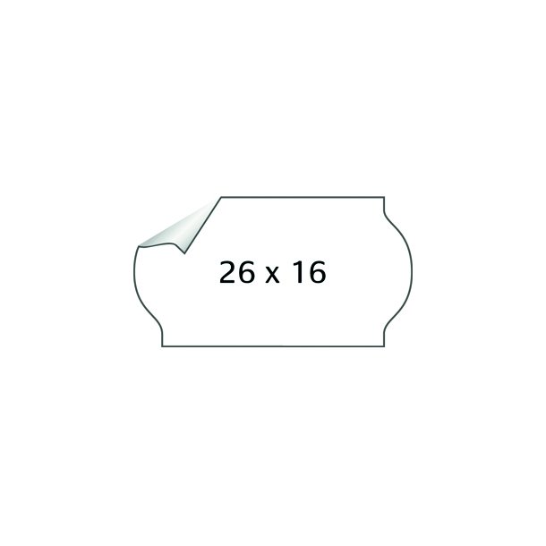 Meto etiket aftag 26x16 hvid (6rl/1200)