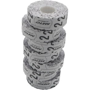 Meto etiket perm 26x16 hvid (6rl/1200)