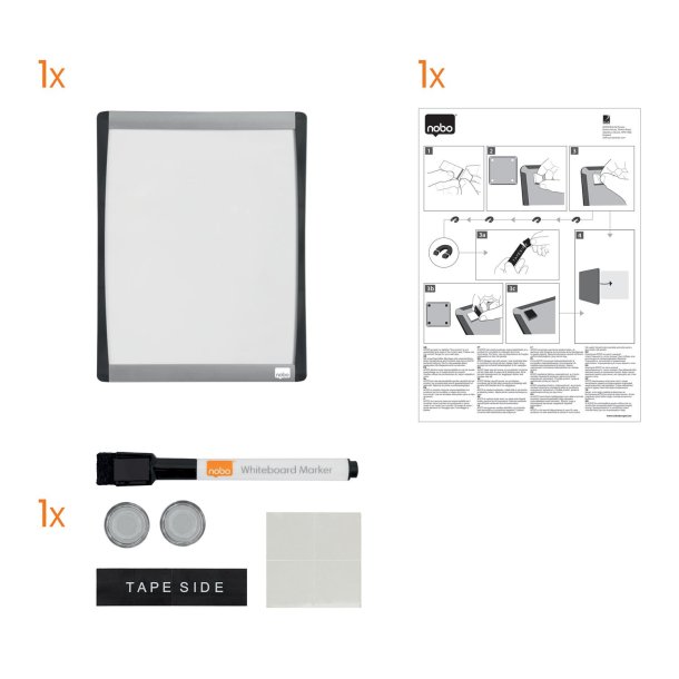 WB talve m/buet ramme hvid 28x21,5cm