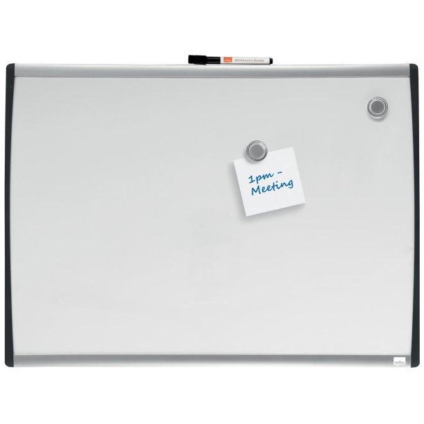 WB tavle m/buet ramme hvid 58,5x43cm