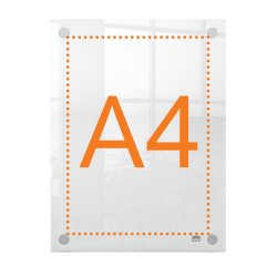 Akryl skilt t/montering Premium Plus A4