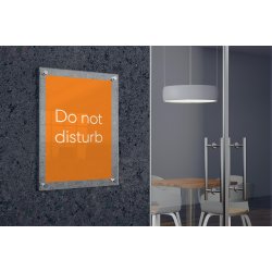 Akryl skilt t/montering Premium Plus A5