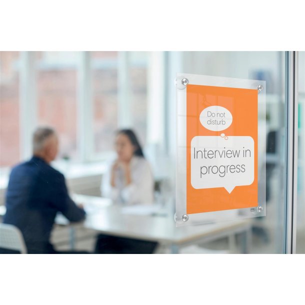 Akryl skilt m/sugekop Premium Plus A4