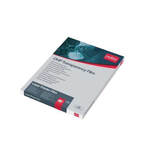 Nobo Overheadfilm A4 Transparent til laserprinter (50 stk/pk)