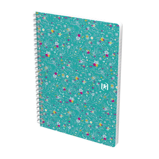 Oxford Floral notesbog A5 linieret 60 ark 90g ass.