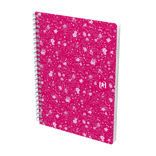 Oxford Floral notesbog A5 linieret 60 ark 90g ass.