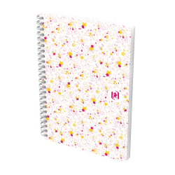 Oxford Floral notesbog A5 linieret 60 ark 90g ass.