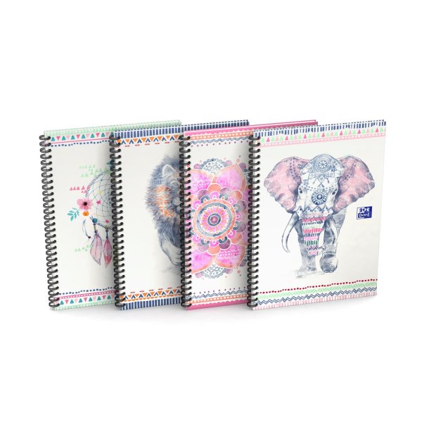 Oxford Boho Chic notesbog B5 linjeret 4H 60 ark